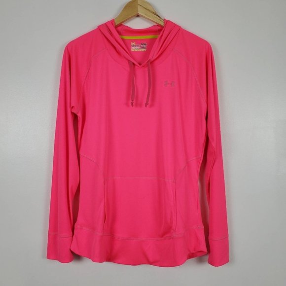 Under Armour Jackets & Blazers - Under Armour hooded jacket bright pink large